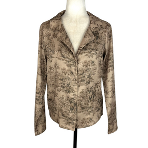 Vila brown elephant toile shirt